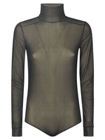Black Jersey Texture Sheer Top 1