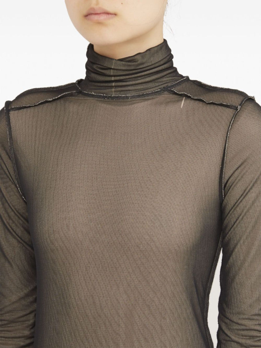 Black Jersey Texture Sheer Top 6