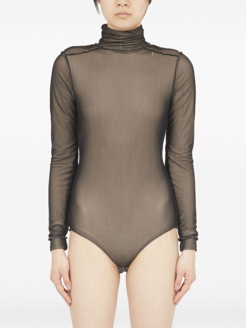 Black Jersey Texture Sheer Top 7