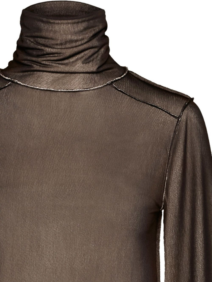 Black Jersey Texture Sheer Top 8