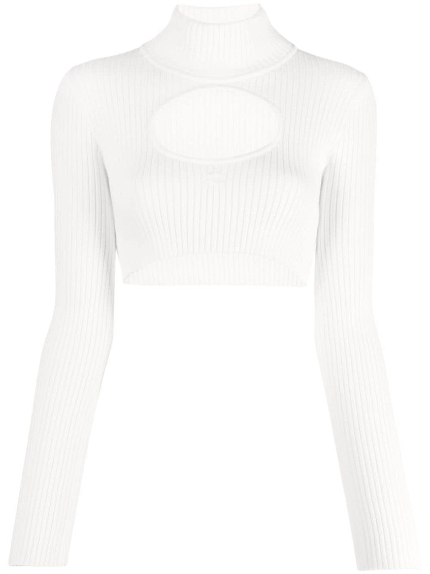 White Cut-out Jumper 1