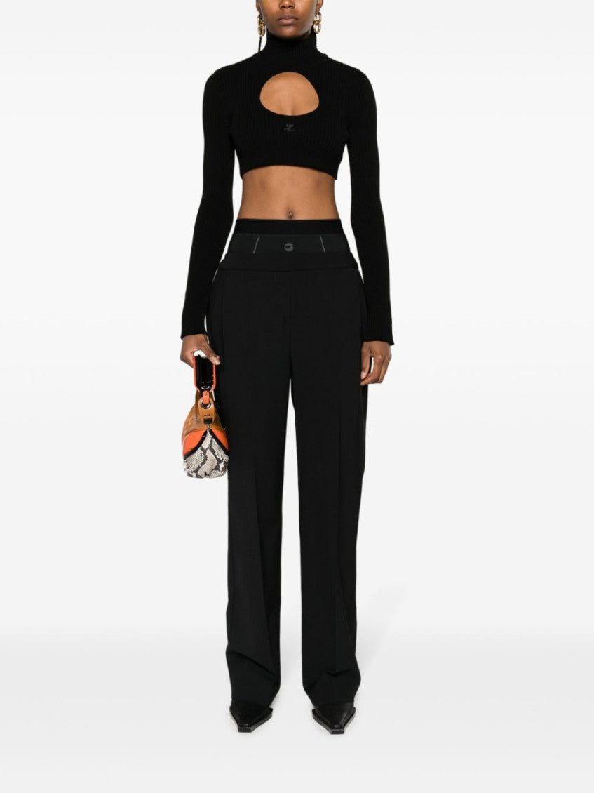 Black Embroidered Logo Sweater 5