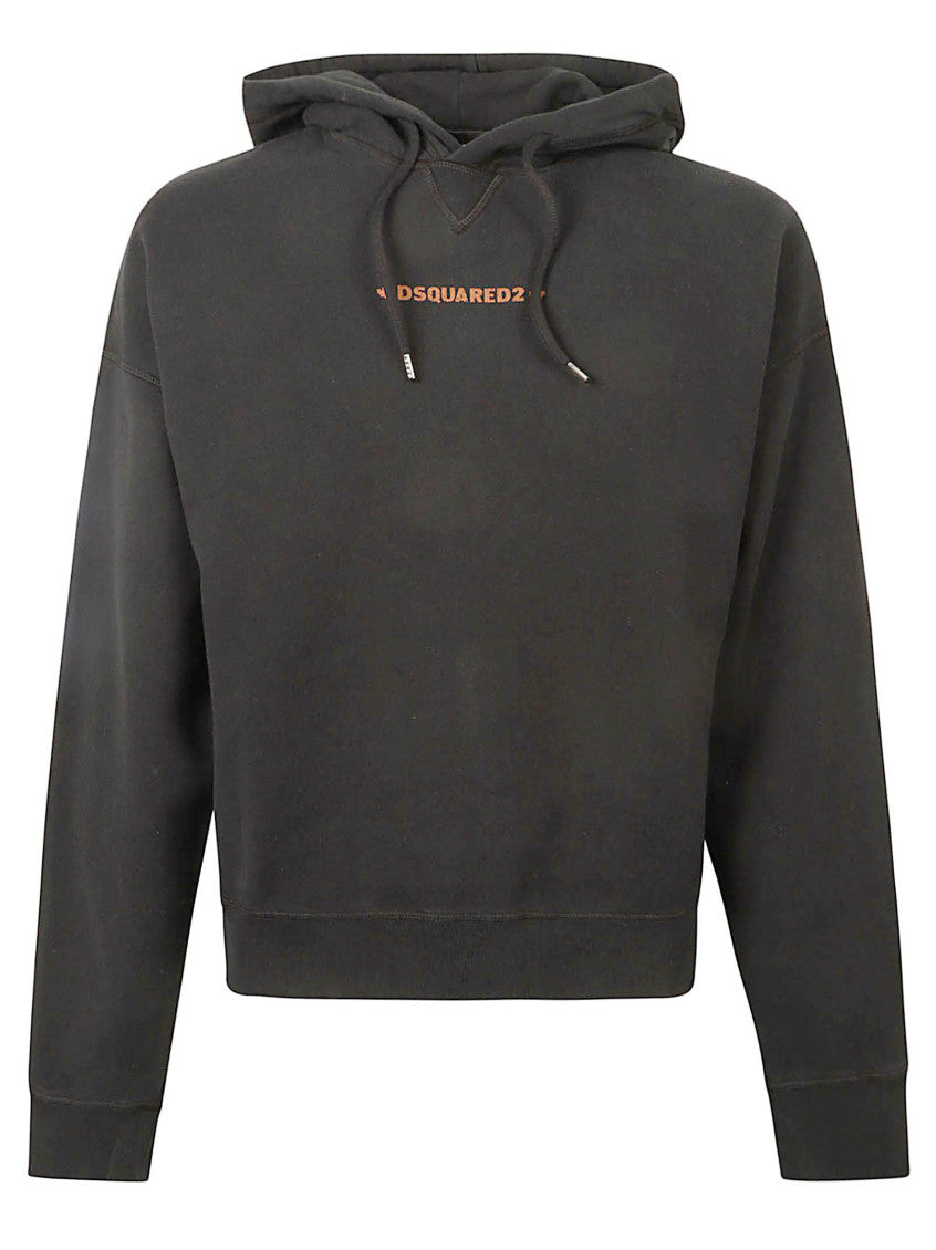 Black Logo Print Hoodie 1