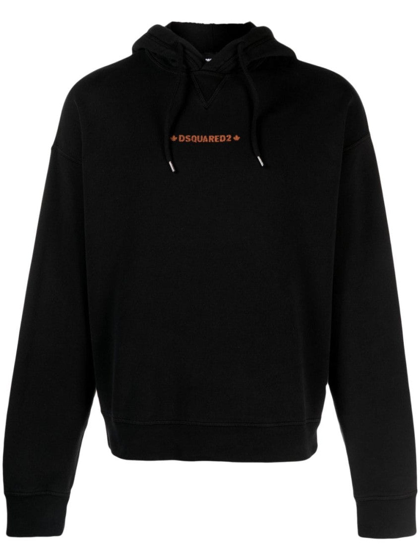 Black Logo Print Hoodie 2