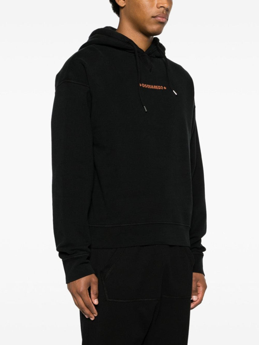Black Logo Print Hoodie 5