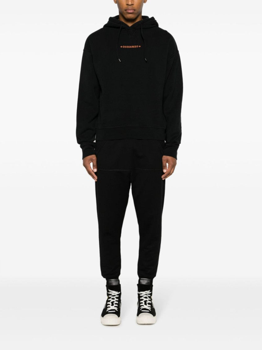 Black Logo Print Hoodie 6
