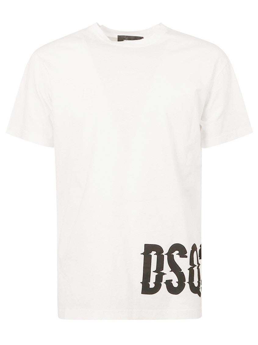 White Logo Print T-Shirt 1