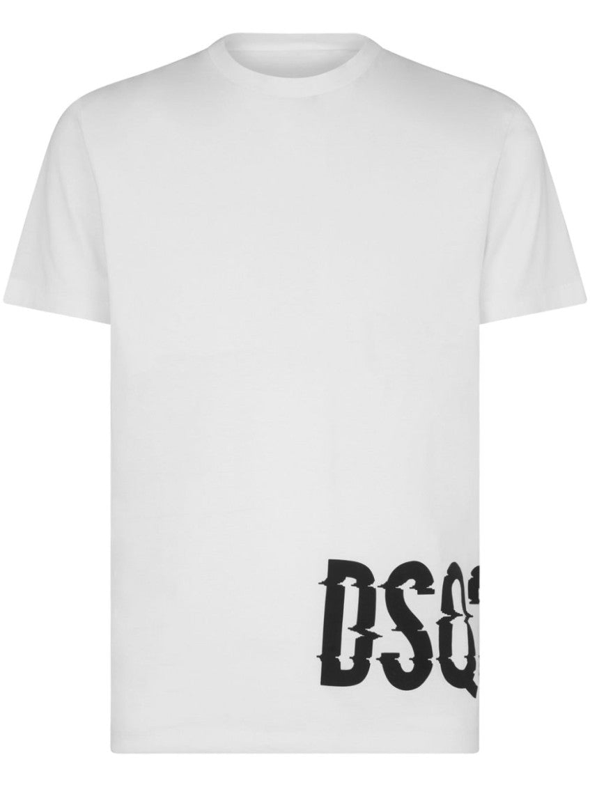 White Logo Print T-Shirt 2