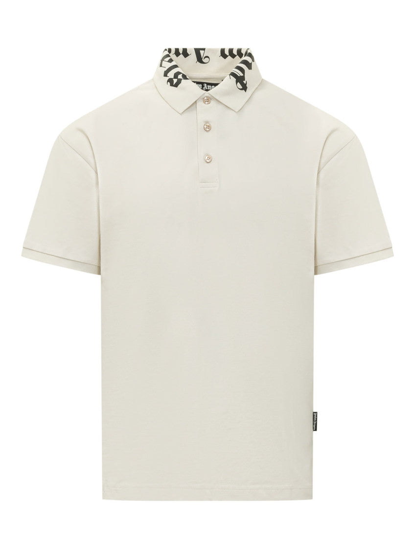 White Solid Shirt Collar Polo 1