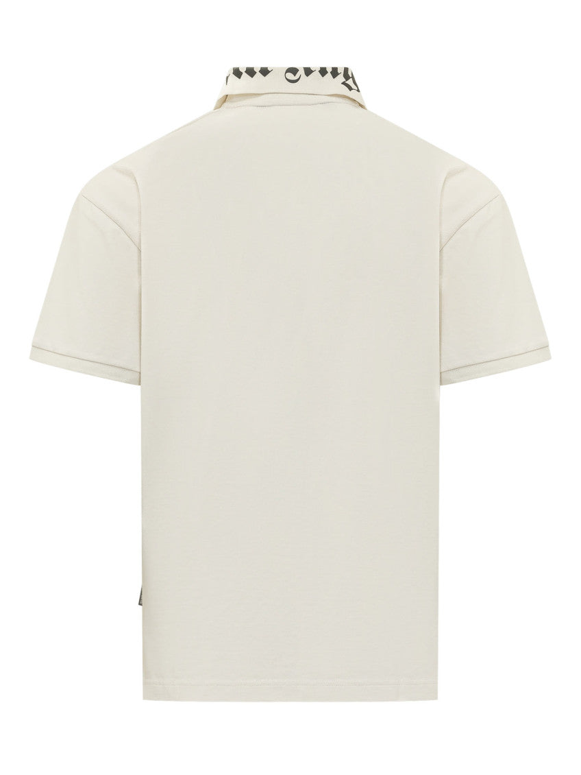 White Solid Shirt Collar Polo 2