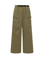 Green Solid Cargo Pant 1
