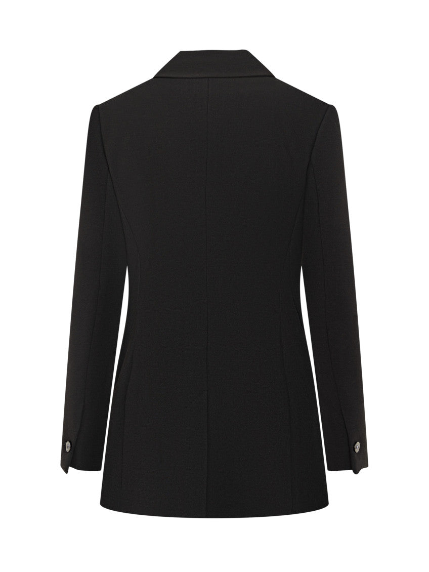 Black Embellished Notched Lapel Blazer 2