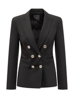 Black Solid Shawl Lapel Blazer 1