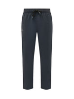 Dark Blue Straight Drawstring Pants 1
