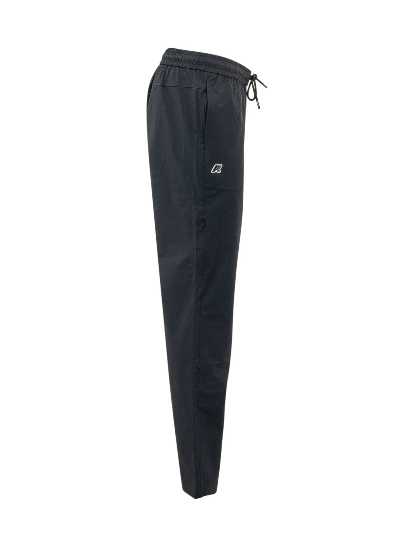 Dark Blue Straight Drawstring Pants 2