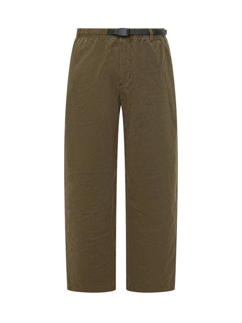 Olive Relaxed Flat Front Pants 1