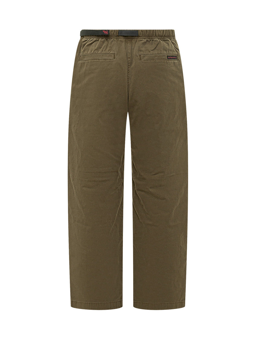 Olive Relaxed Flat Front Pants 3