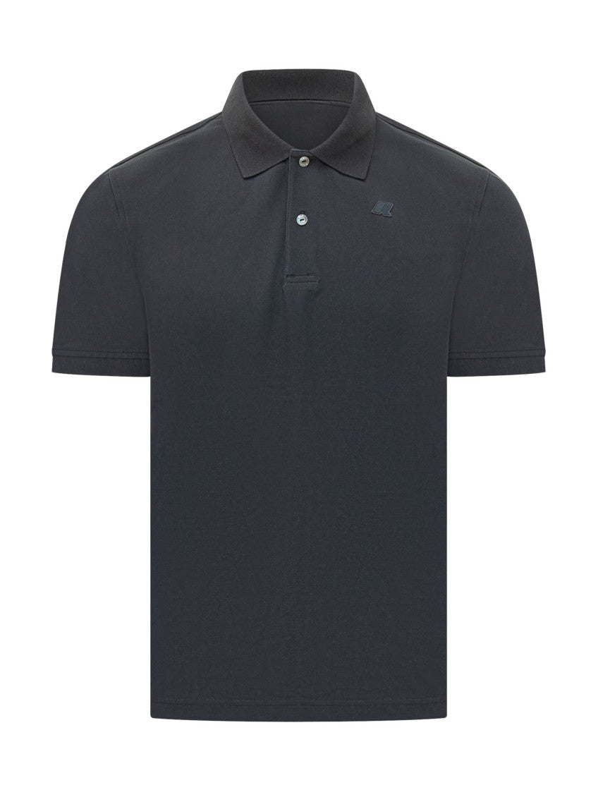 Navy Blue Logo Shirt Collar Polo 1