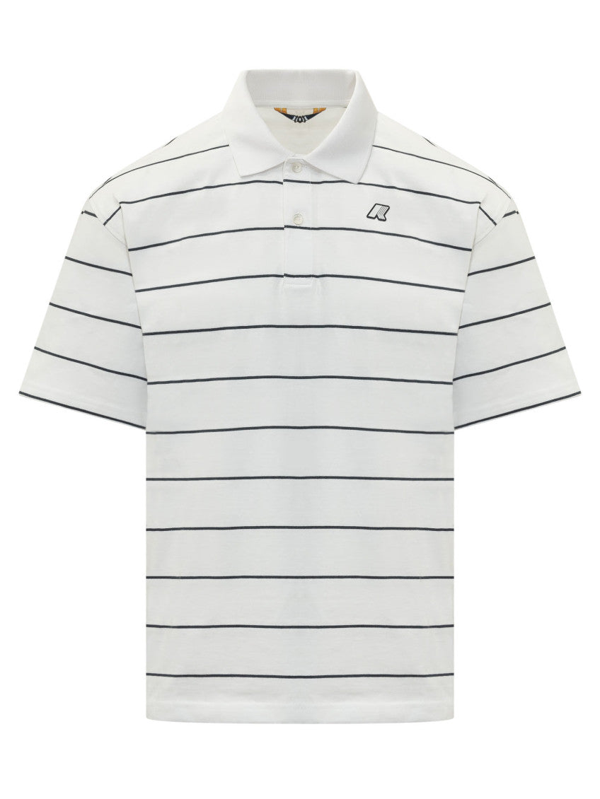 White Striped Shirt Collar Polo 1