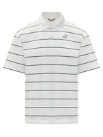 White Striped Shirt Collar Polo 1