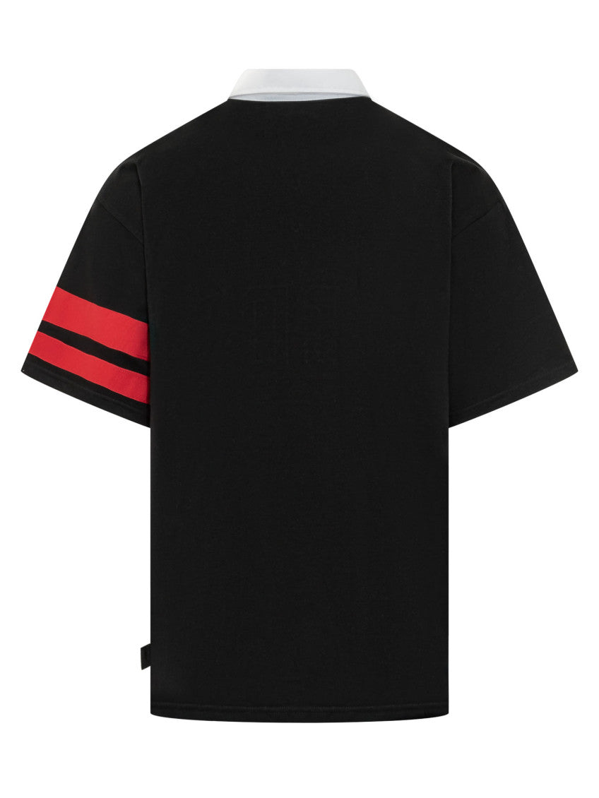 Black Logo Shirt Collar Polo 2