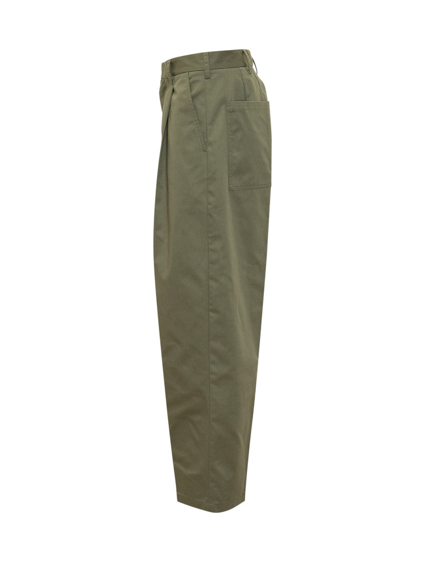 Green Straight Flat Front Pants 2