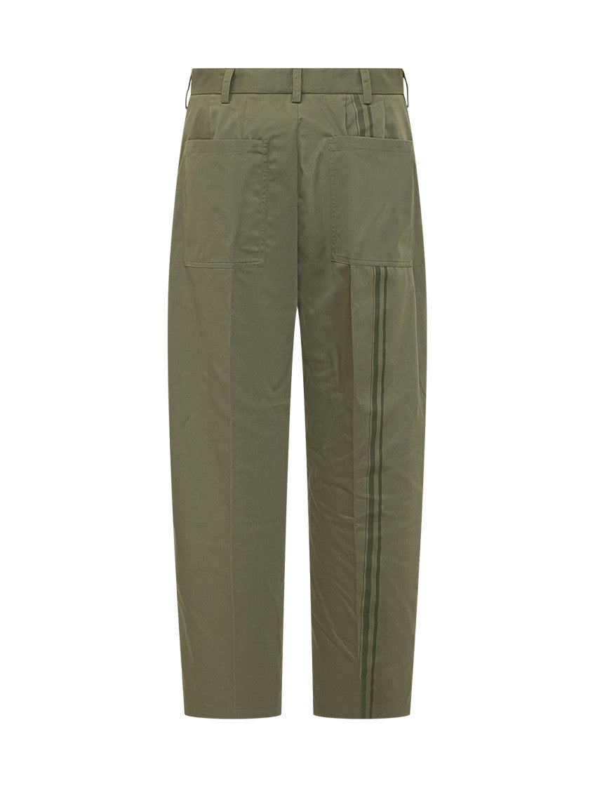 Green Straight Flat Front Pants 3