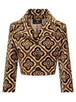 Multicolor Printed Notched Lapel Blazer 1
