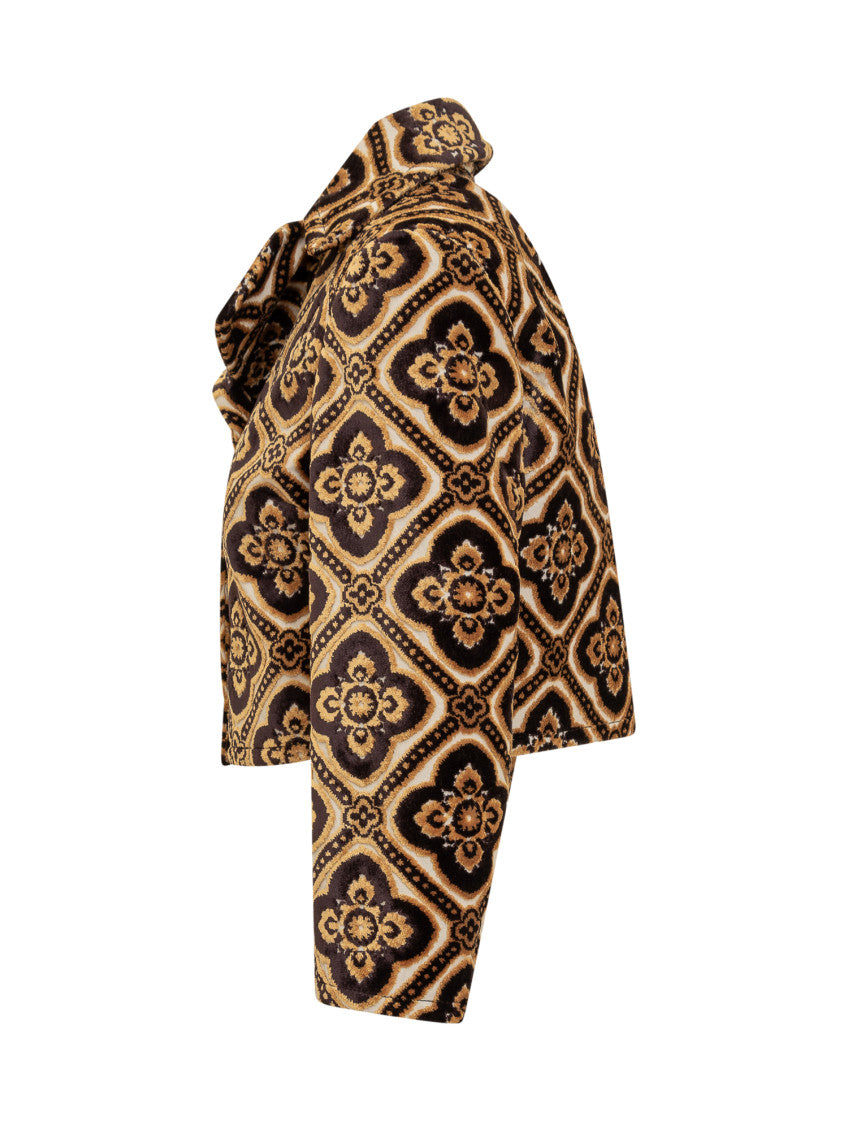 Multicolor Printed Notched Lapel Blazer 3