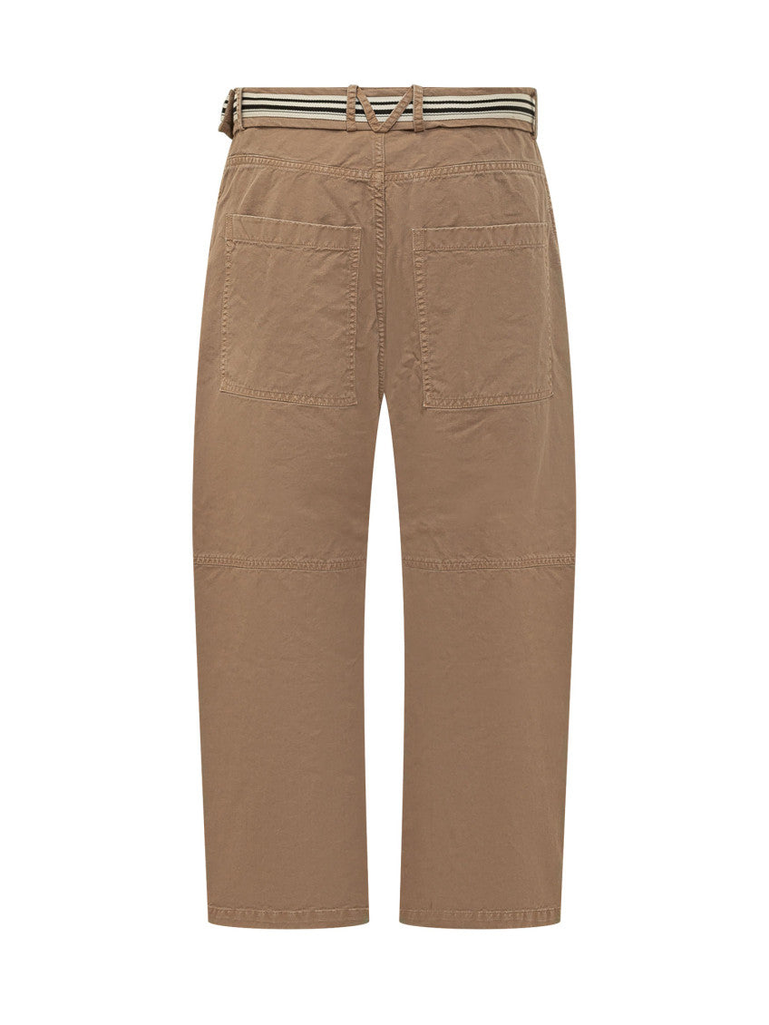 Beige Regular Flat Front Pants 3