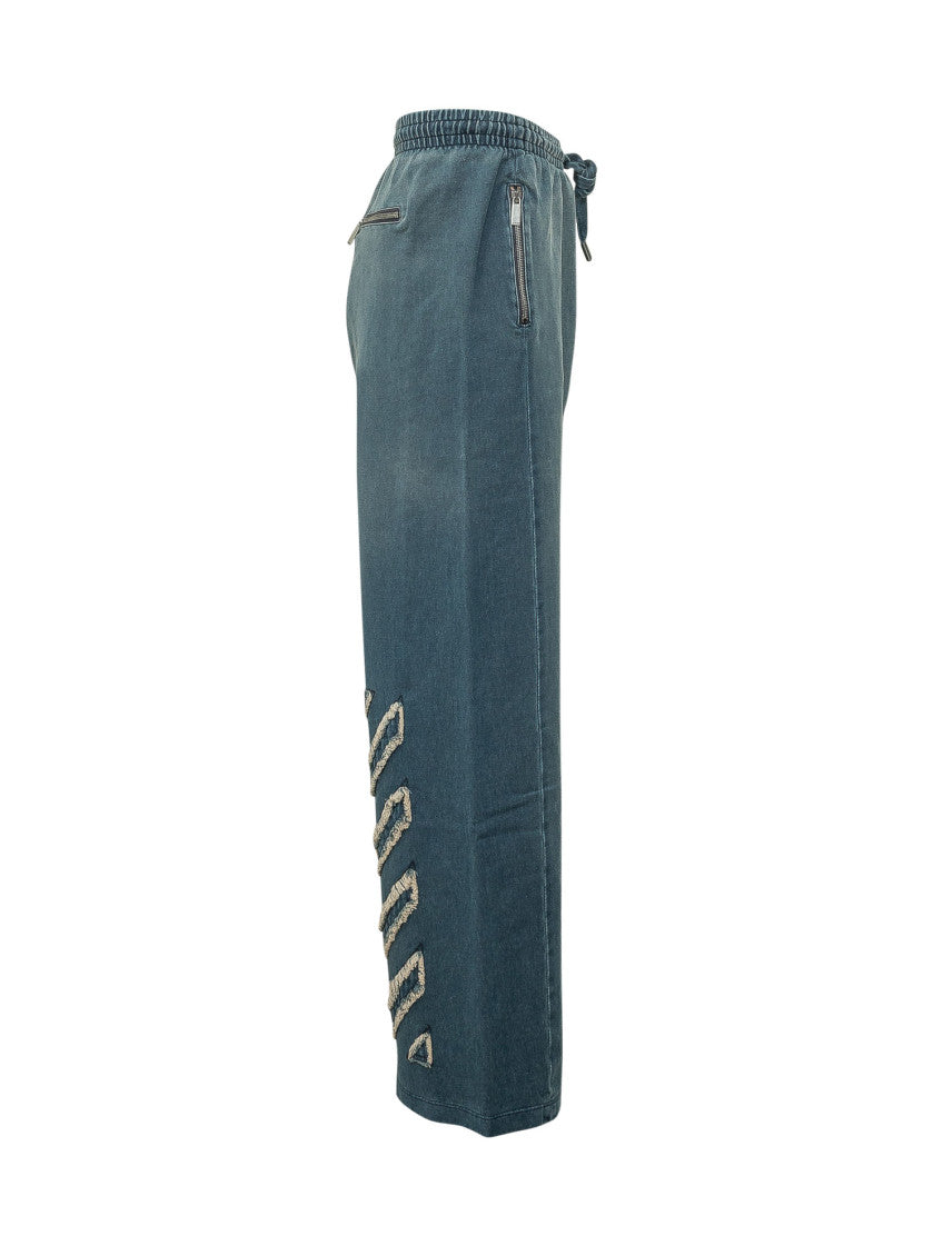 Blue Loose Drawstring Pants 2