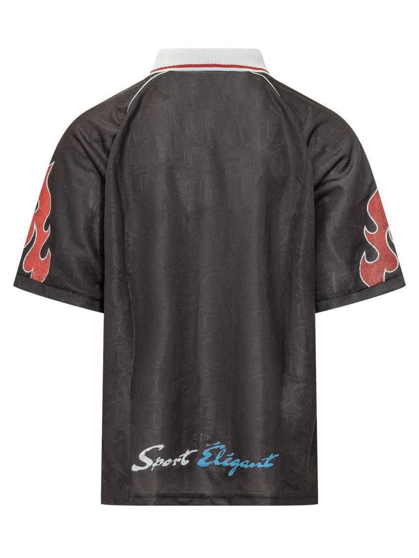 Black Logo Shirt Collar Polo 2