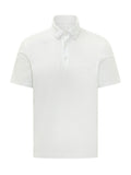 White Solid Shirt Collar Polo 1