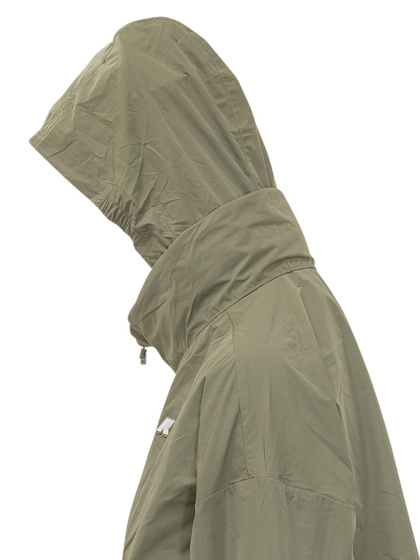 Green Solid Mandarin Collar Jacket 4