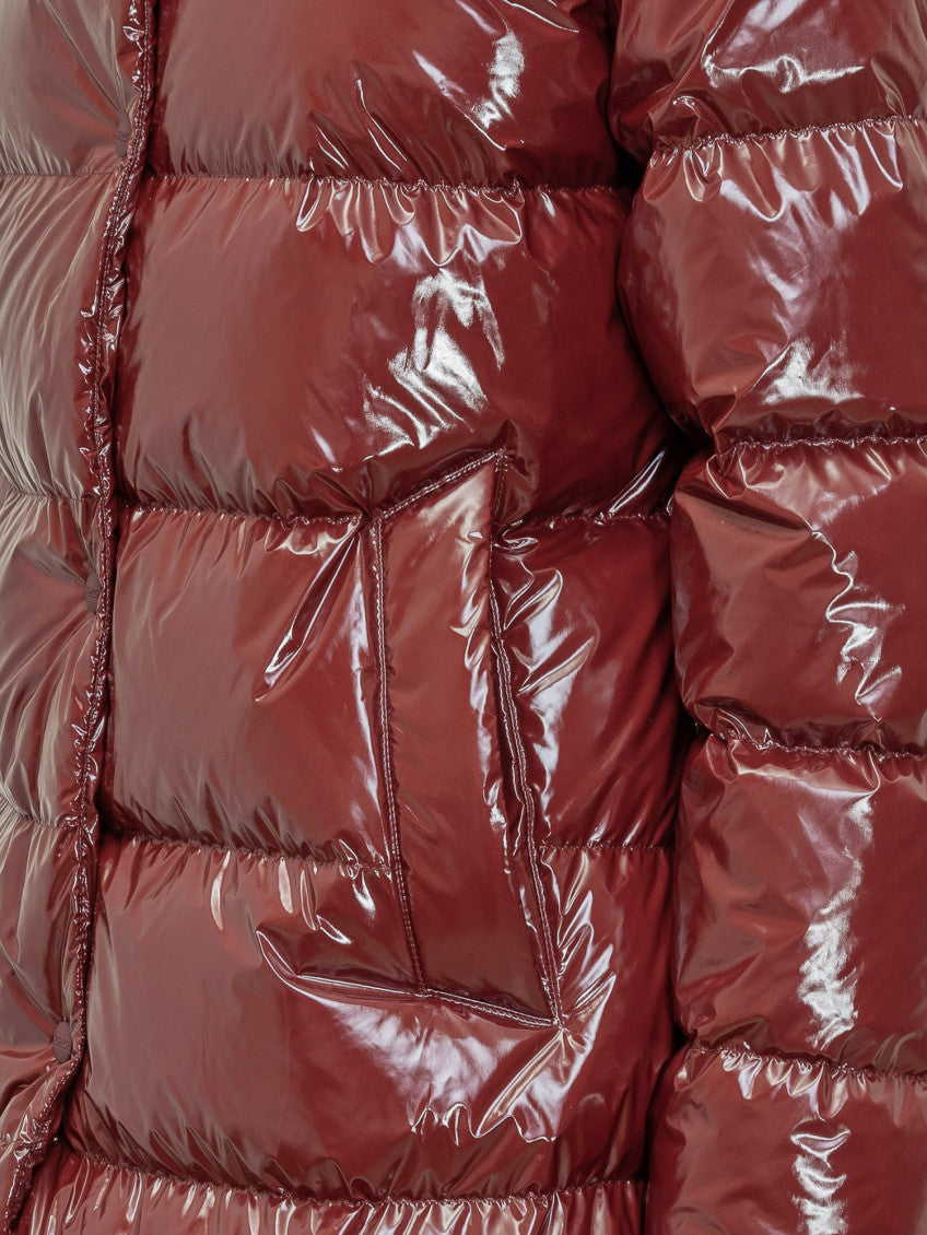 Red Quilted Hood Jacket 4