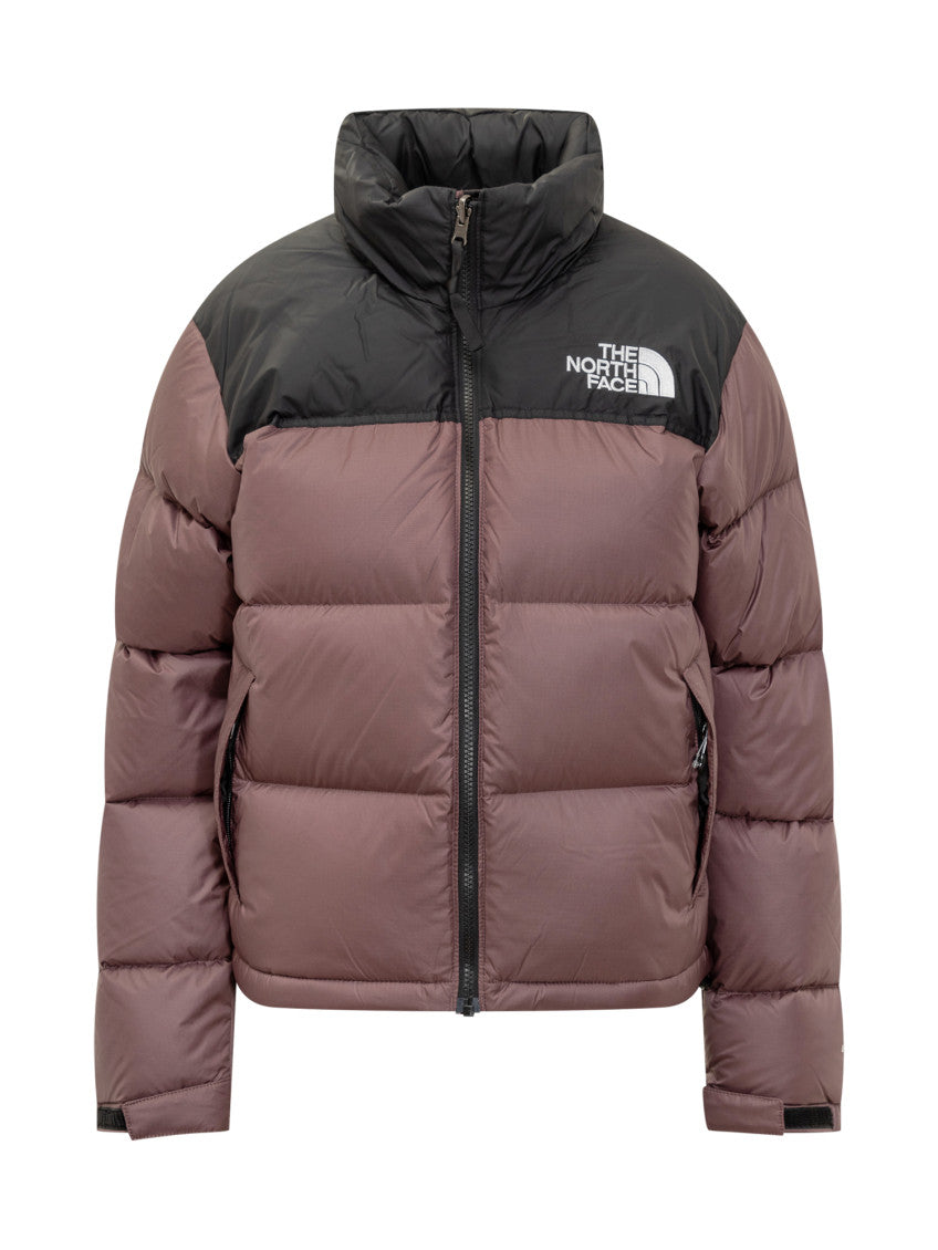 Purple Logo Puffer Band Collar Jacket 1