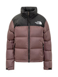 Purple Logo Puffer Band Collar Jacket 1