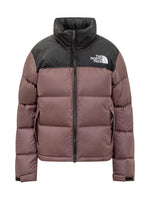 Purple Logo Puffer Band Collar Jacket 1
