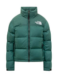 Green Logo Puffer Mock Collar Jacket 1