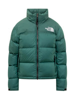 Green Logo Puffer Mock Collar Jacket 1