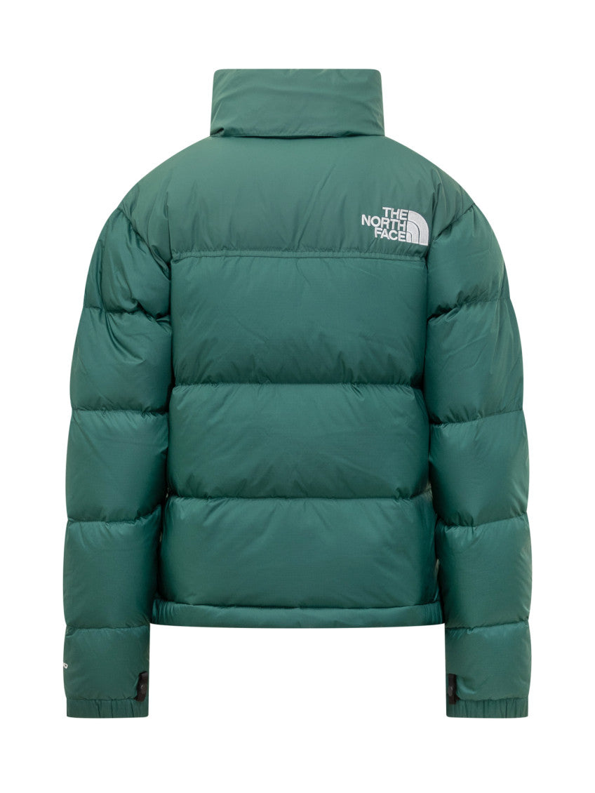 Green Logo Puffer Mock Collar Jacket 2