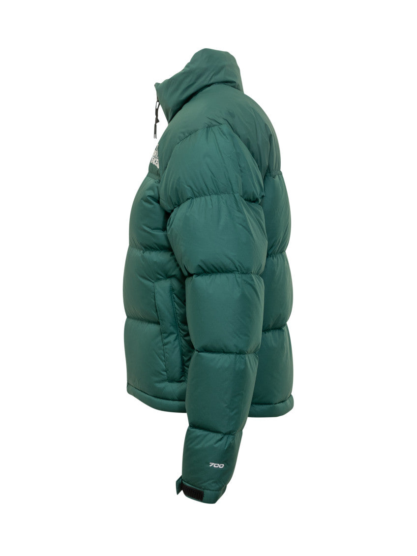 Green Logo Puffer Mock Collar Jacket 3