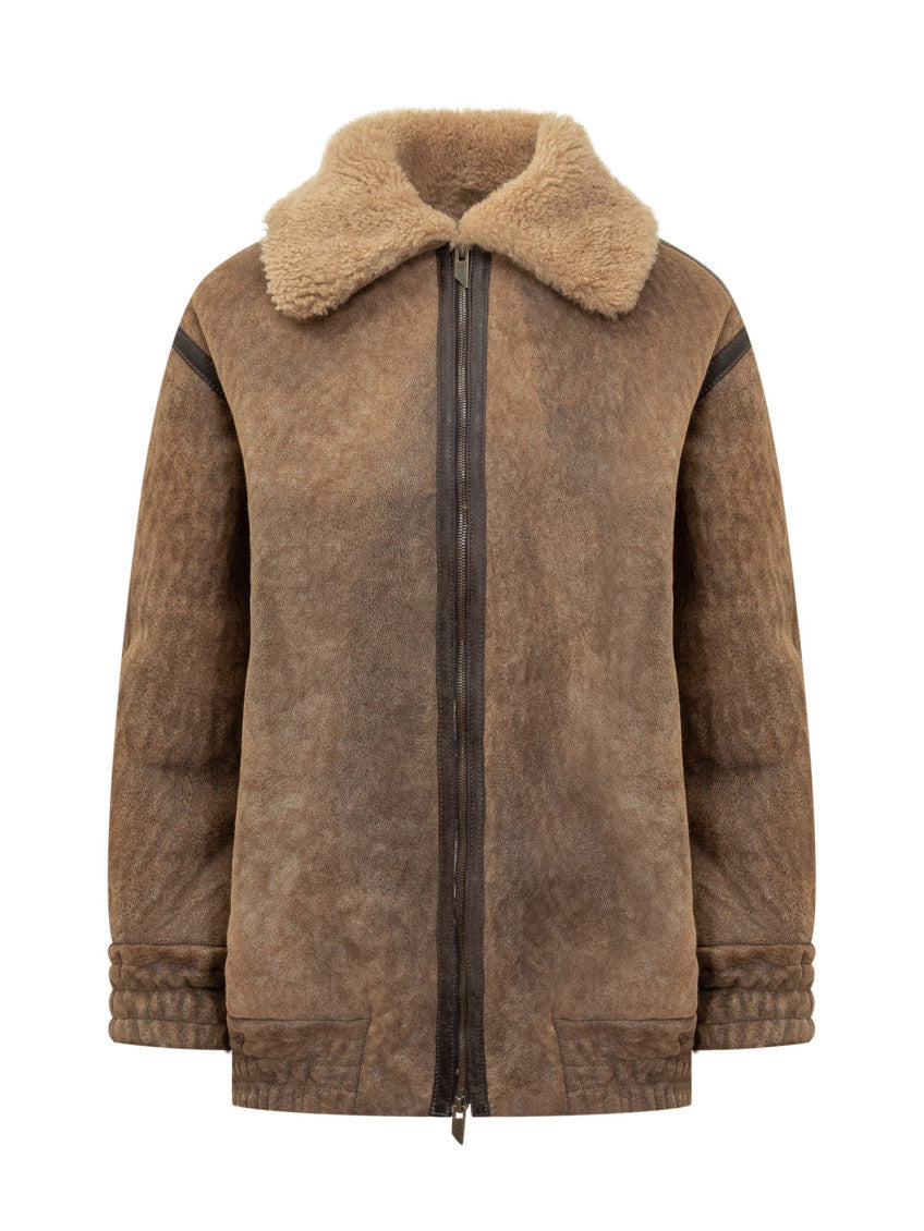 Beige Shirt Collar Jacket 1