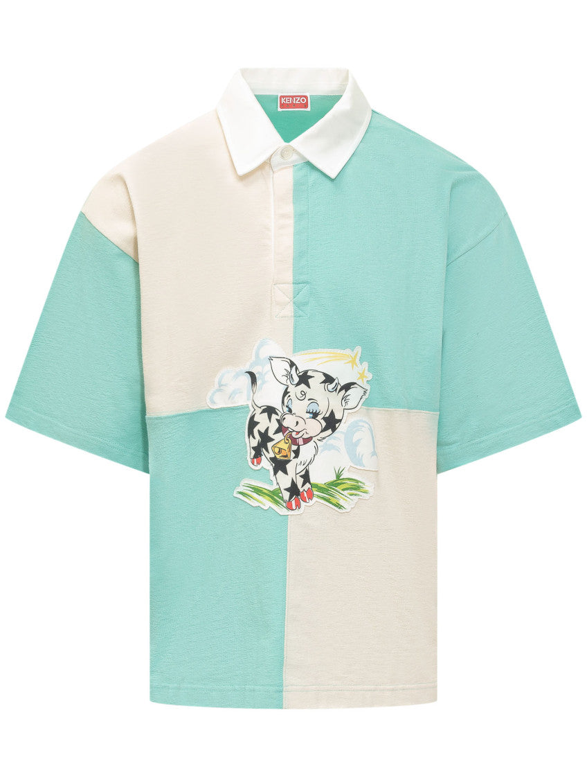 Multicolor Graphic Shirt Collar Polo 1