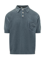 Blue Solid Shirt Collar Polo 1