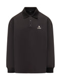 Black Solid Shirt Collar Polo 1