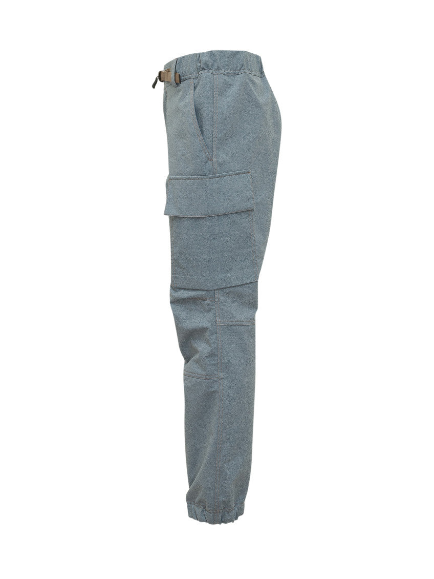Blue Straight Cargos Pants 2