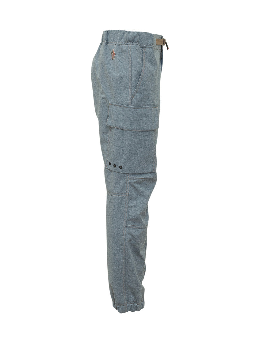 Blue Straight Cargos Pants 3
