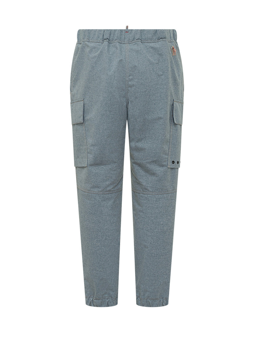 Blue Straight Cargos Pants 4
