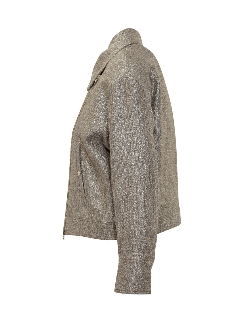 Gold Shirt Collar Jacket 3